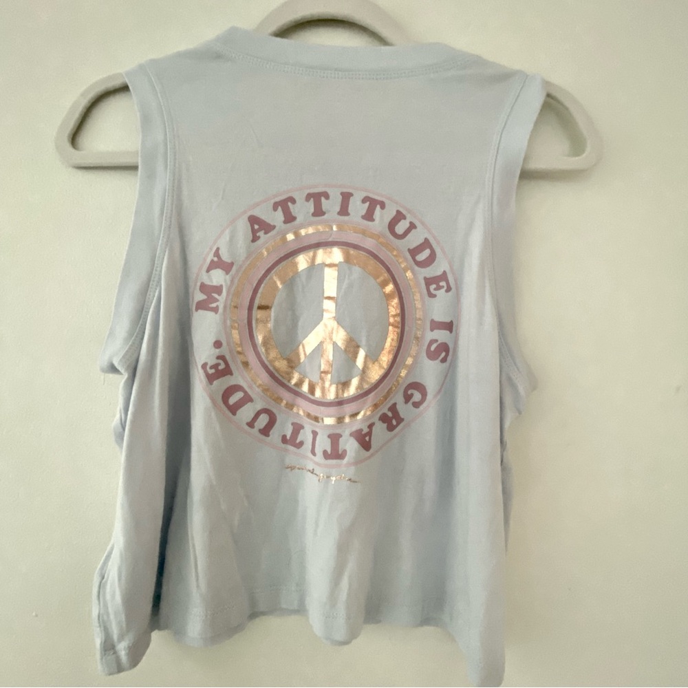 Spiritual Gangster Gratitude Yoga Box Crop Tank Top Size S